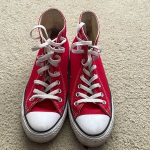 Red High top Converse All Star